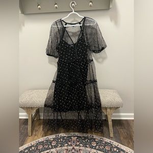 ModCloth Mesh to Impress Midi Dress Black